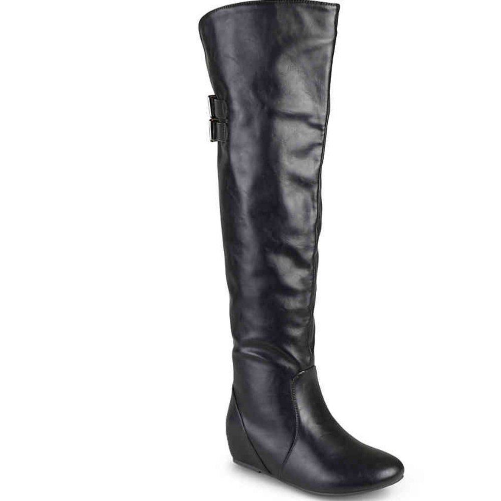 Journee Collection Angel Over-the-Knee Boots Black